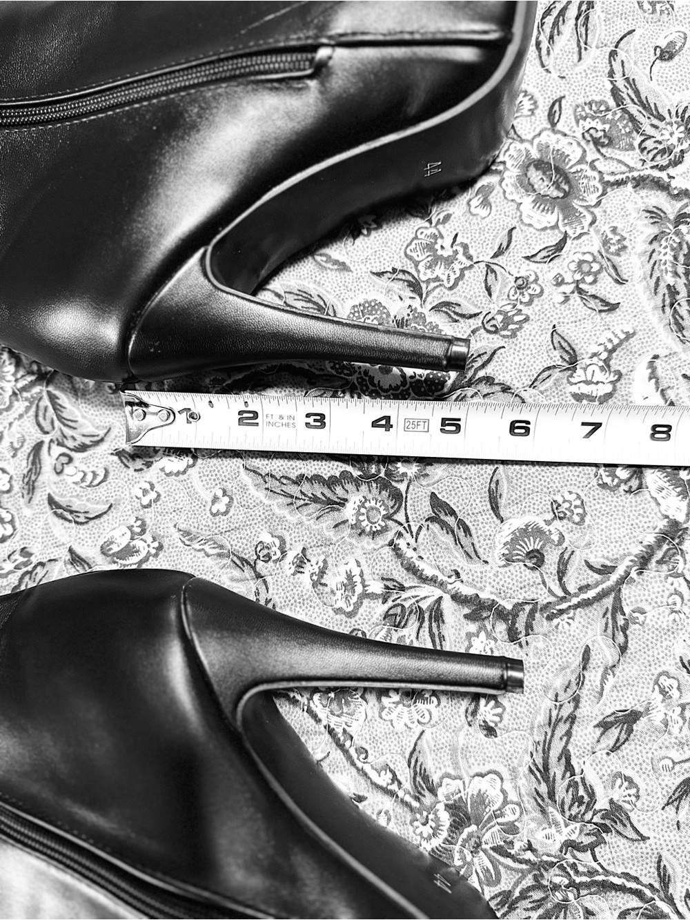 Women's Real Leather Black Over-the-Knee Stiletto Boots - Picture 5 of 7